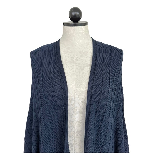 Banana Republic Jasmine Organic Cotton Duster Cardigan Long Sweater Navy XL/XXL - Picture 12 of 16